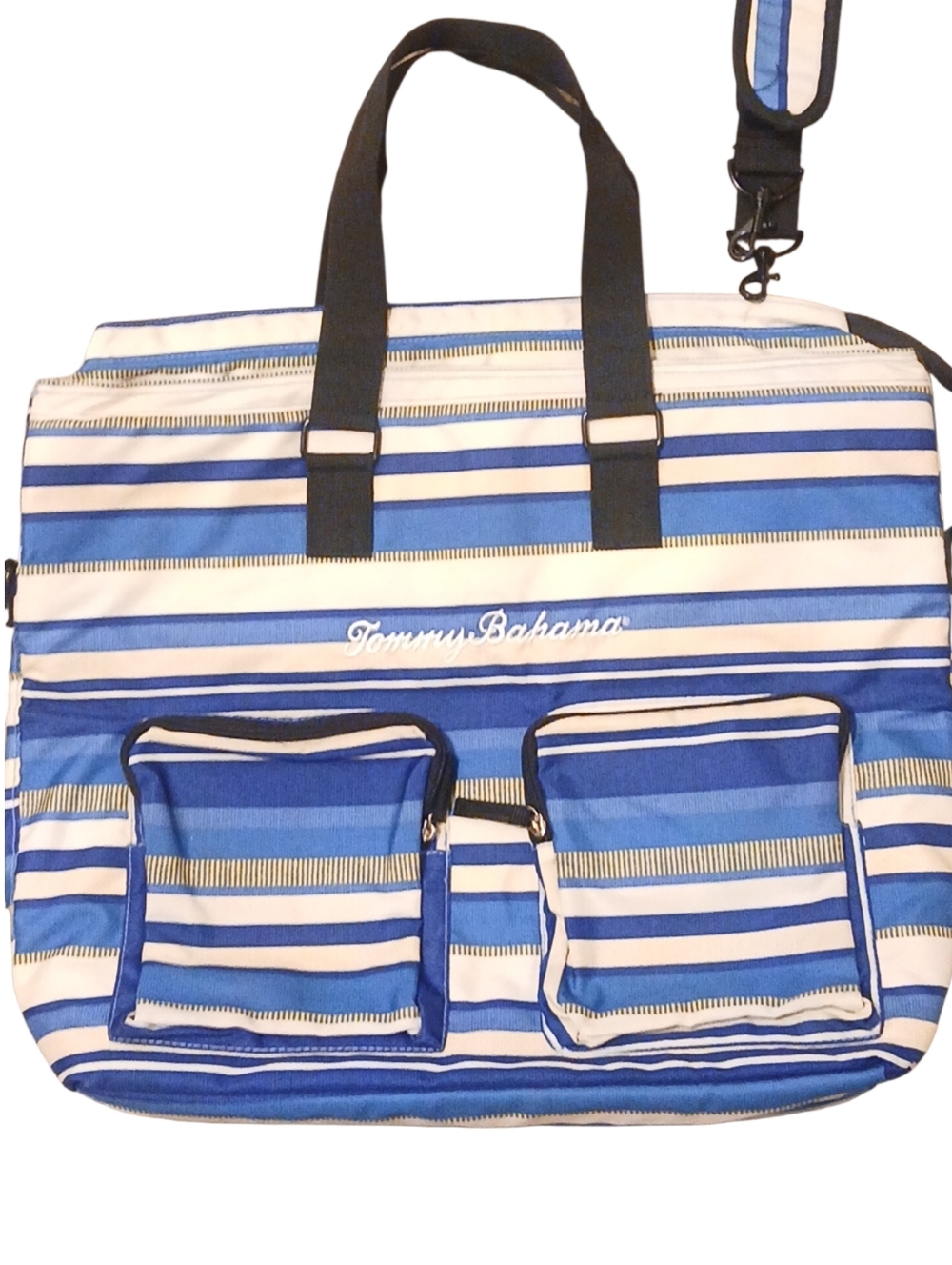 Tommy Bahama - NWOT, Multi Colored Large Insulated Tote Bag W/ Crossbody Strap, - Picture 10 of 16